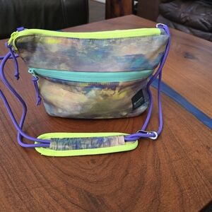 Lululemon Lightweight Abstract Print Crossbody Bag with Neon Trim